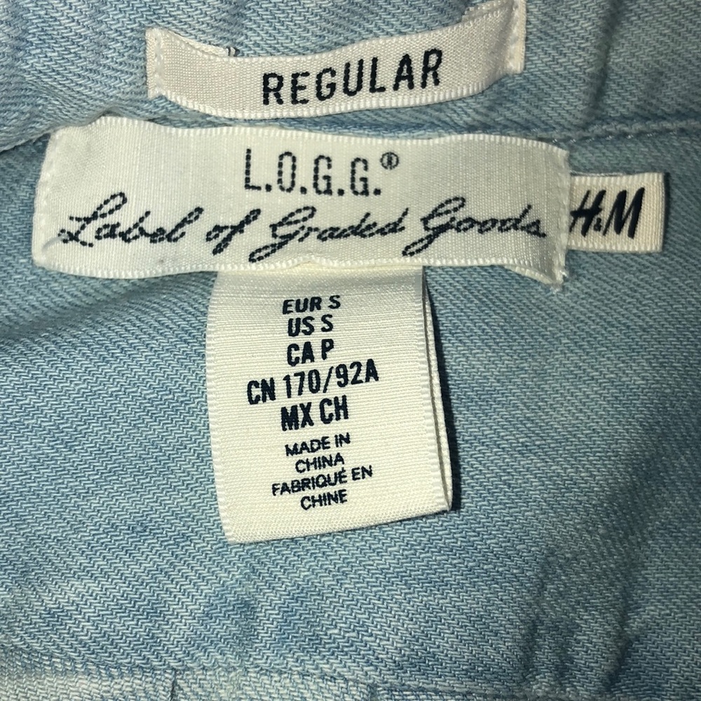 Men’s H&M denim shirt S light wash